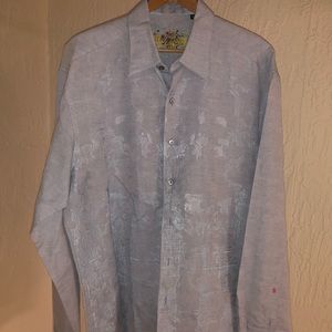 ROBERT GRAHAM MENS BUTTON DOWN DRESS SHIRT SIZE XL